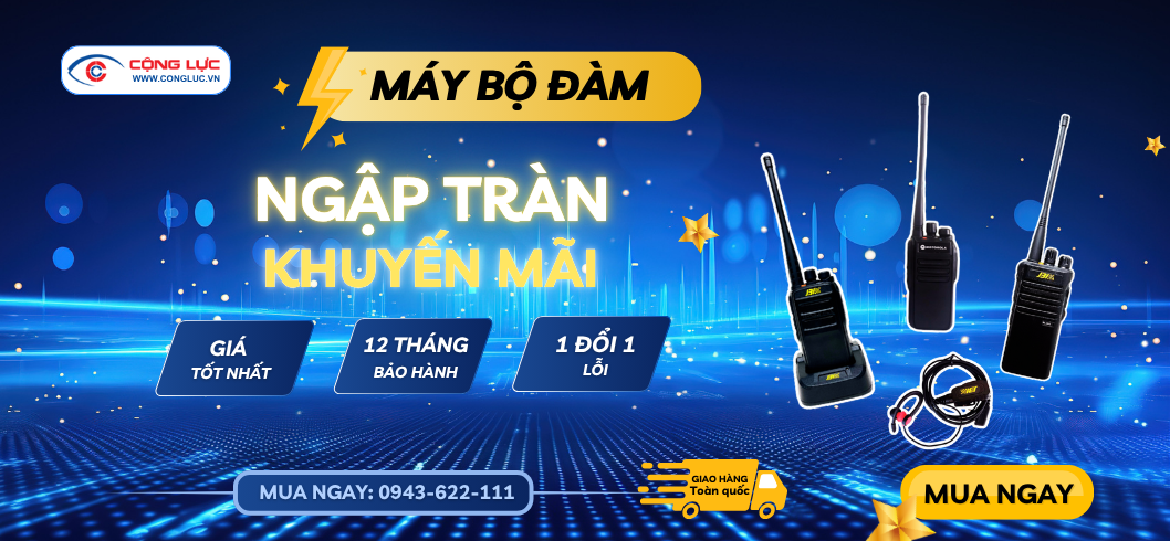 Cộng Lực bán và cho thuê máy bộ đàm cầm tay uy tín, giá tốt tại Hải Phòng